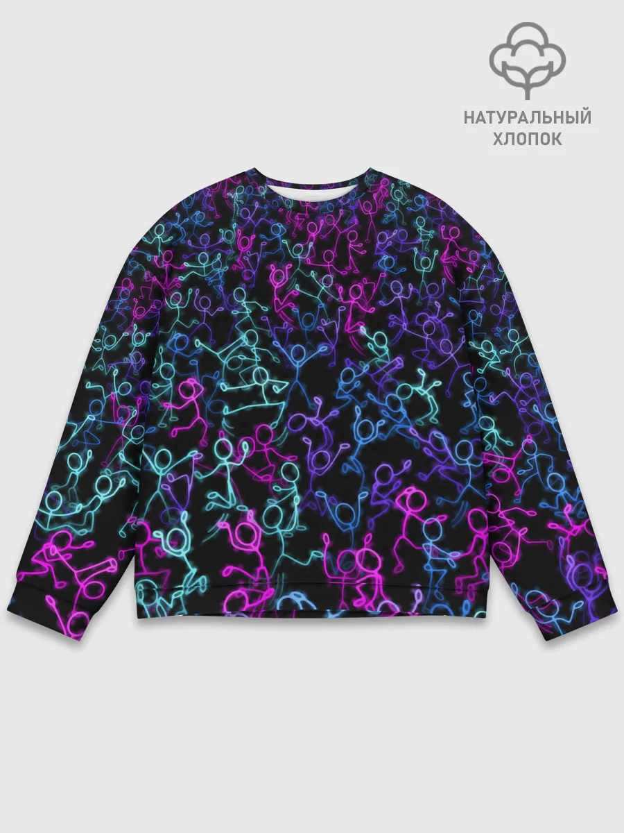 Мужской свитшот базовый / Neon Rave Party
