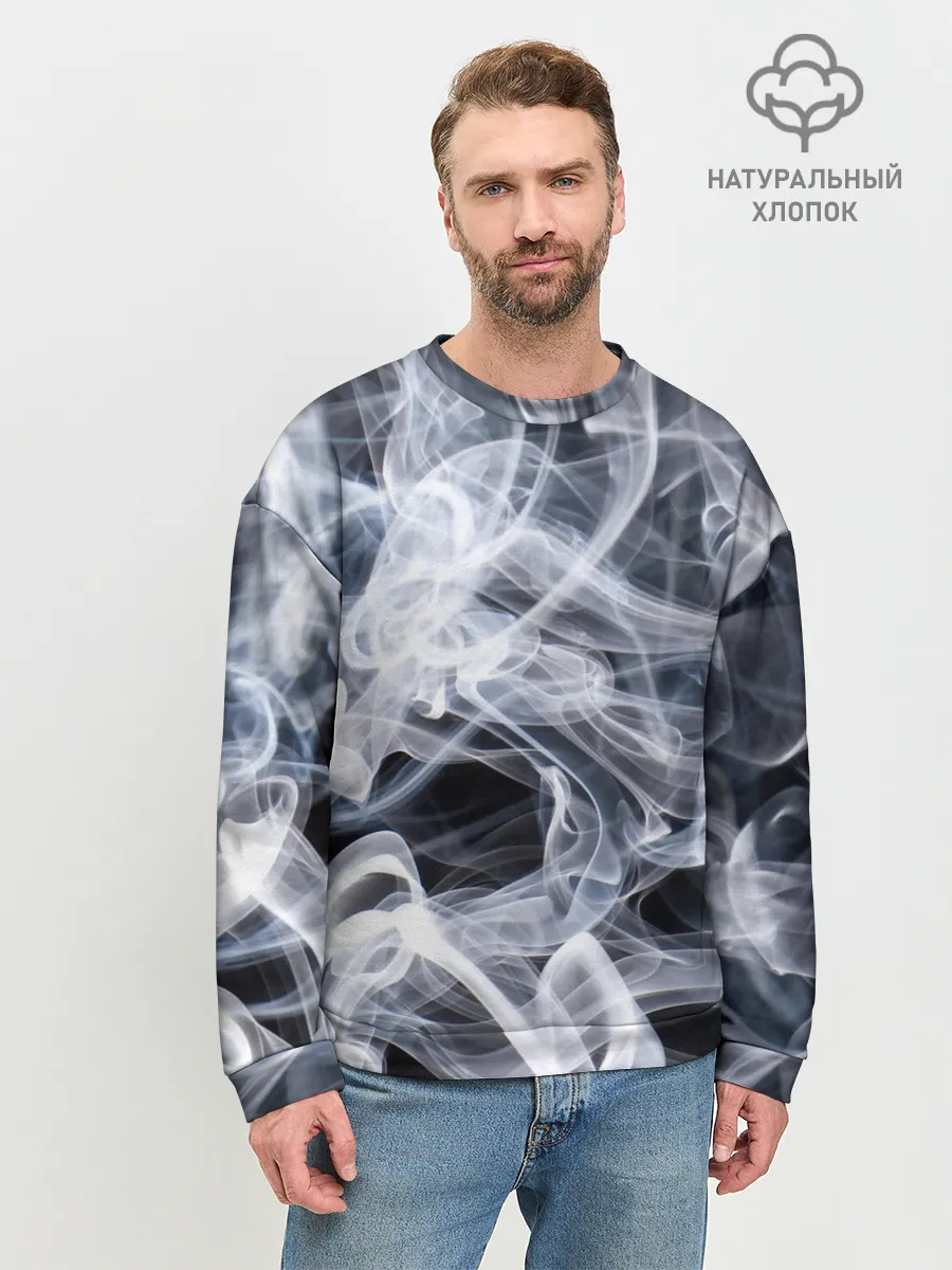 Мужской свитшот базовый / Графика дыма