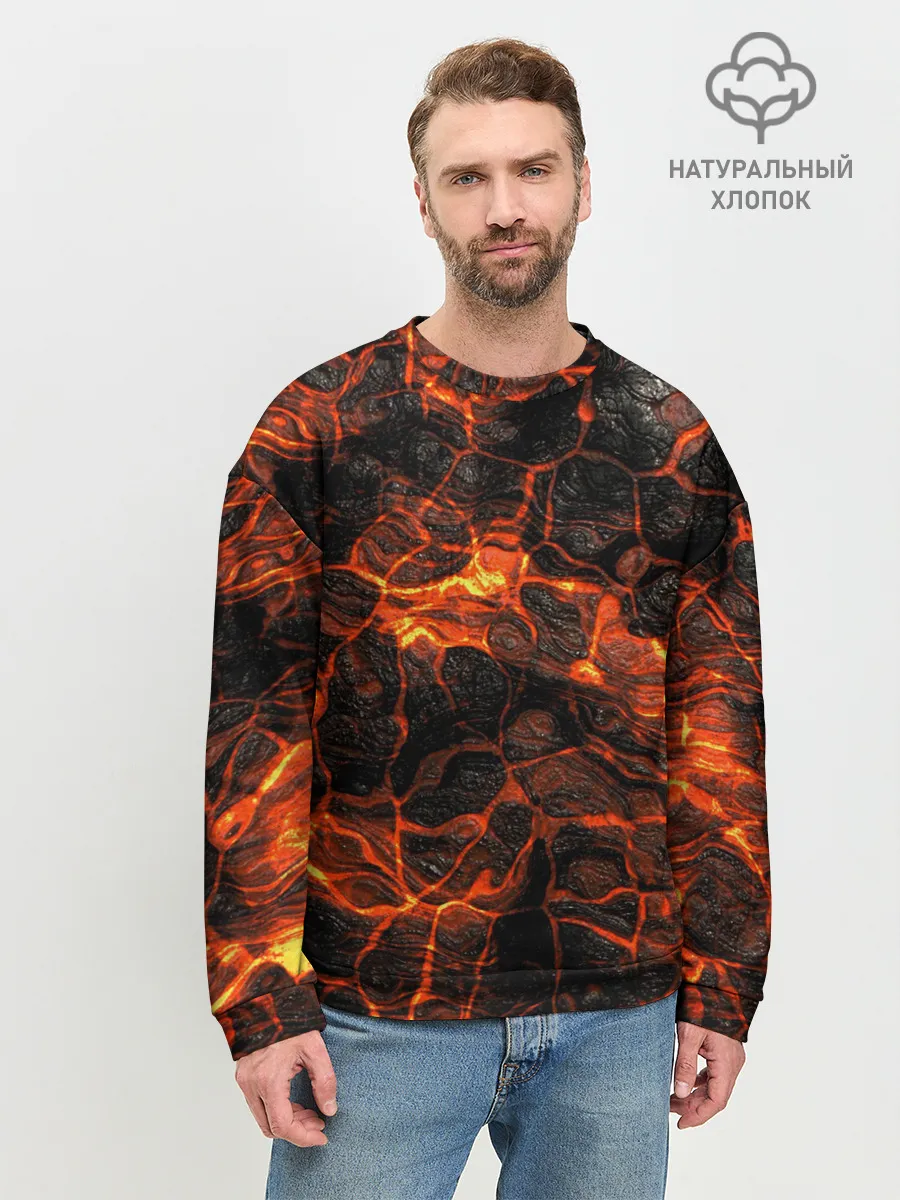 Мужской свитшот базовый / Горящая лава