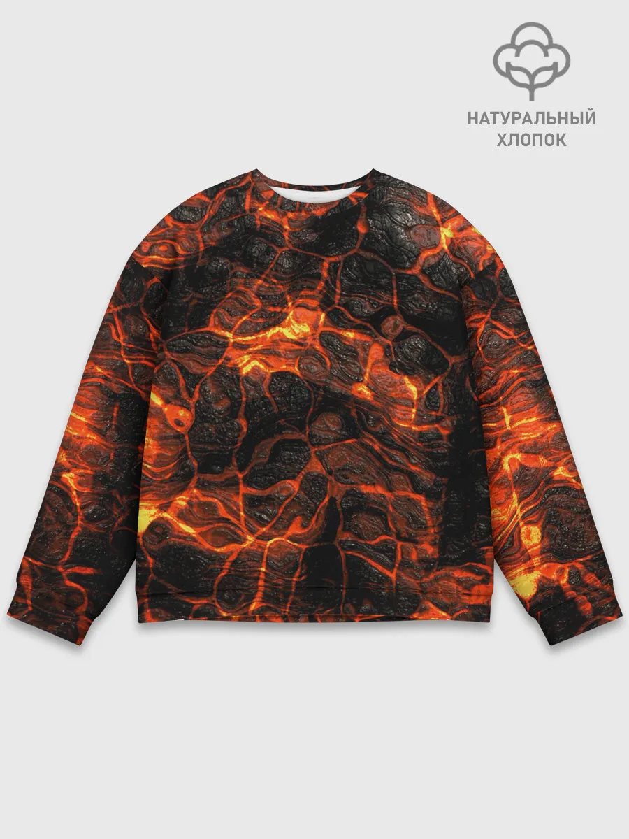 Мужской свитшот базовый / Горящая лава