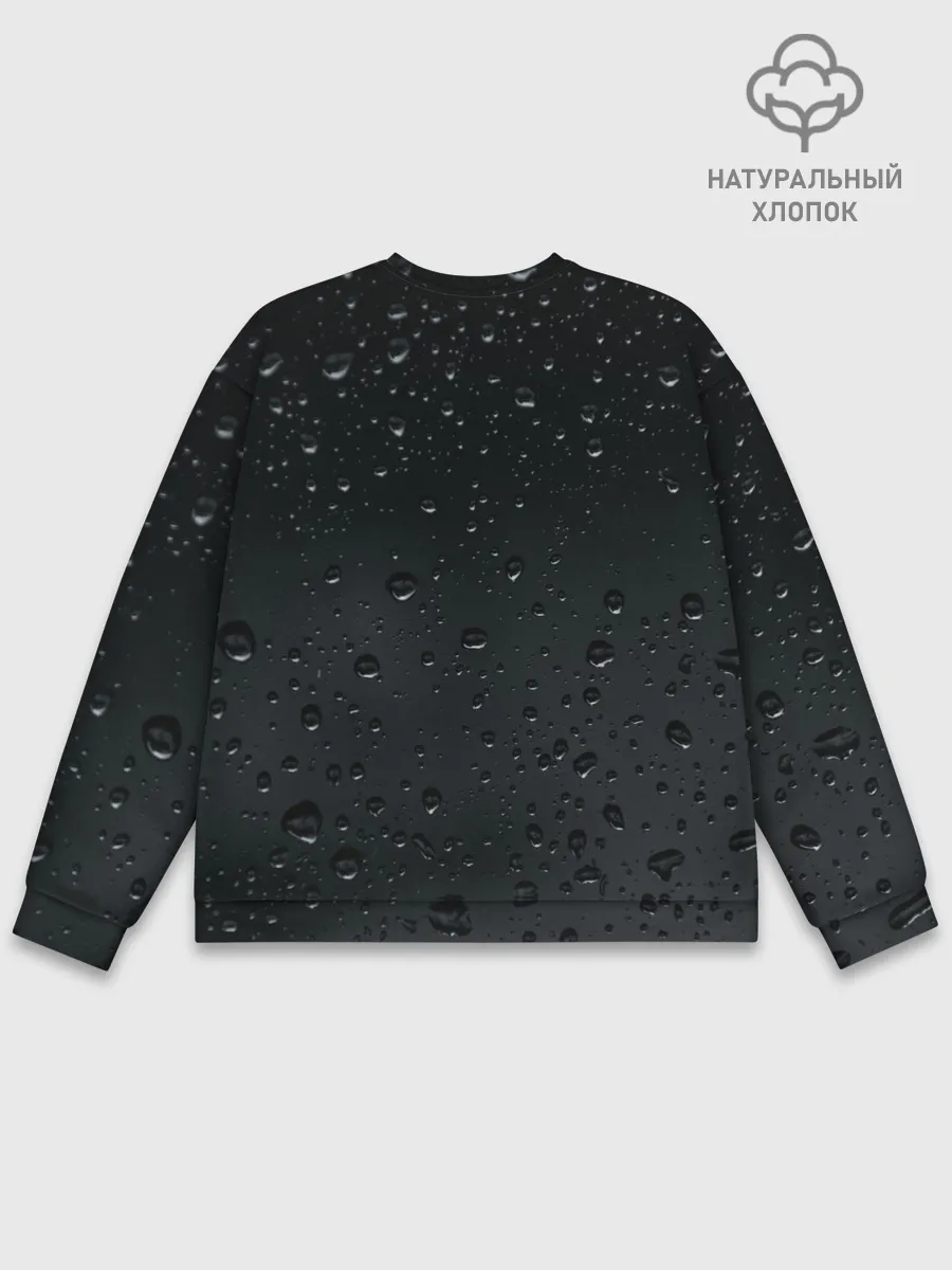 Мужской свитшот базовый / Ночной дождь