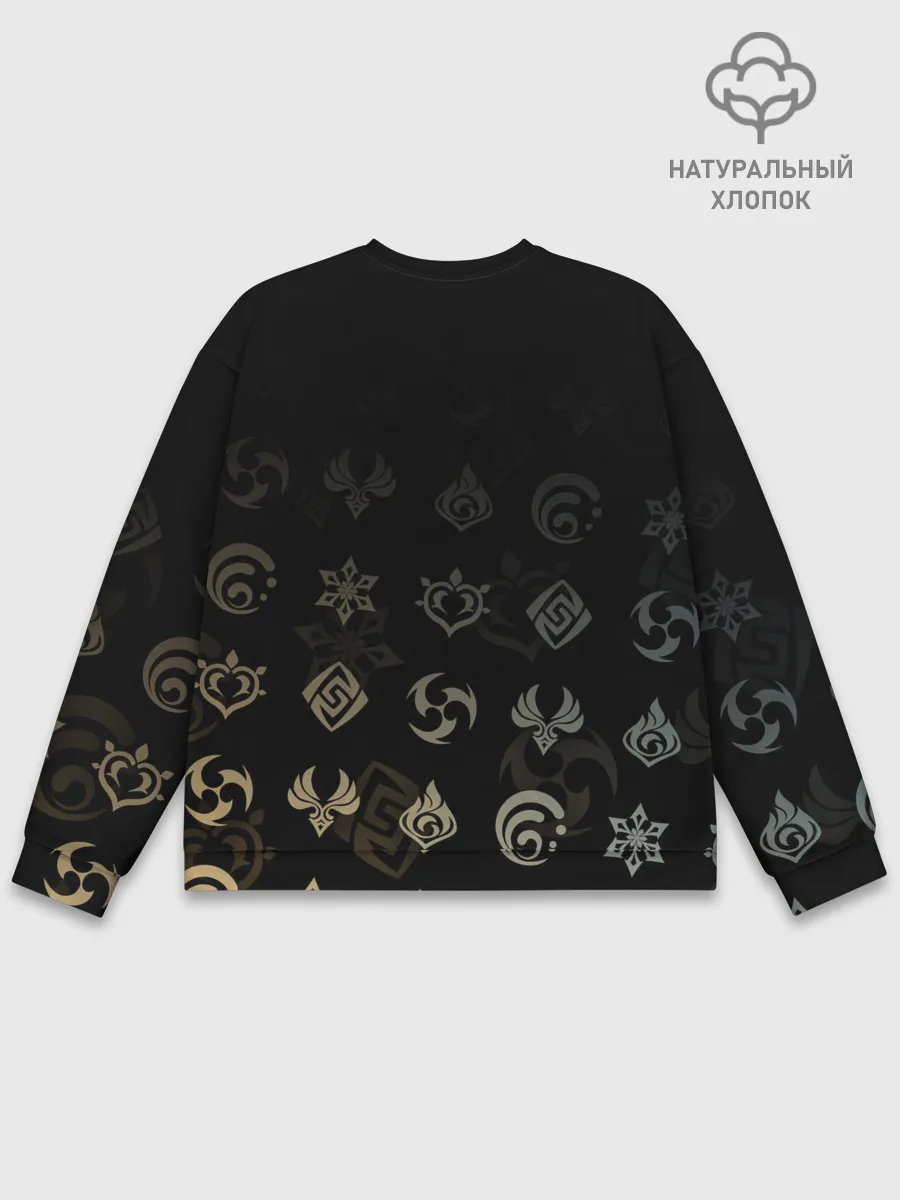 Мужской свитшот базовый / Путешественница / Genshin Impact