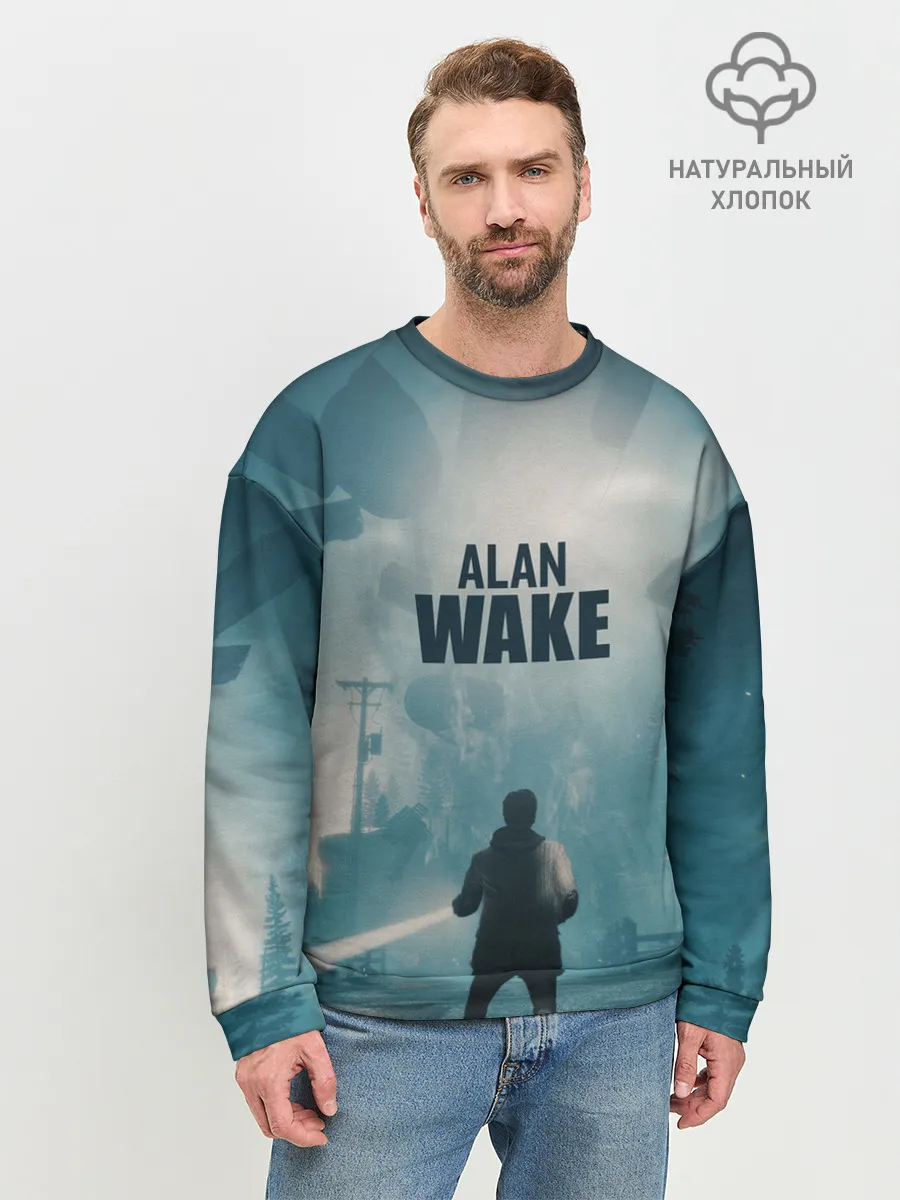 Мужской свитшот базовый / Алан Уэйк арт