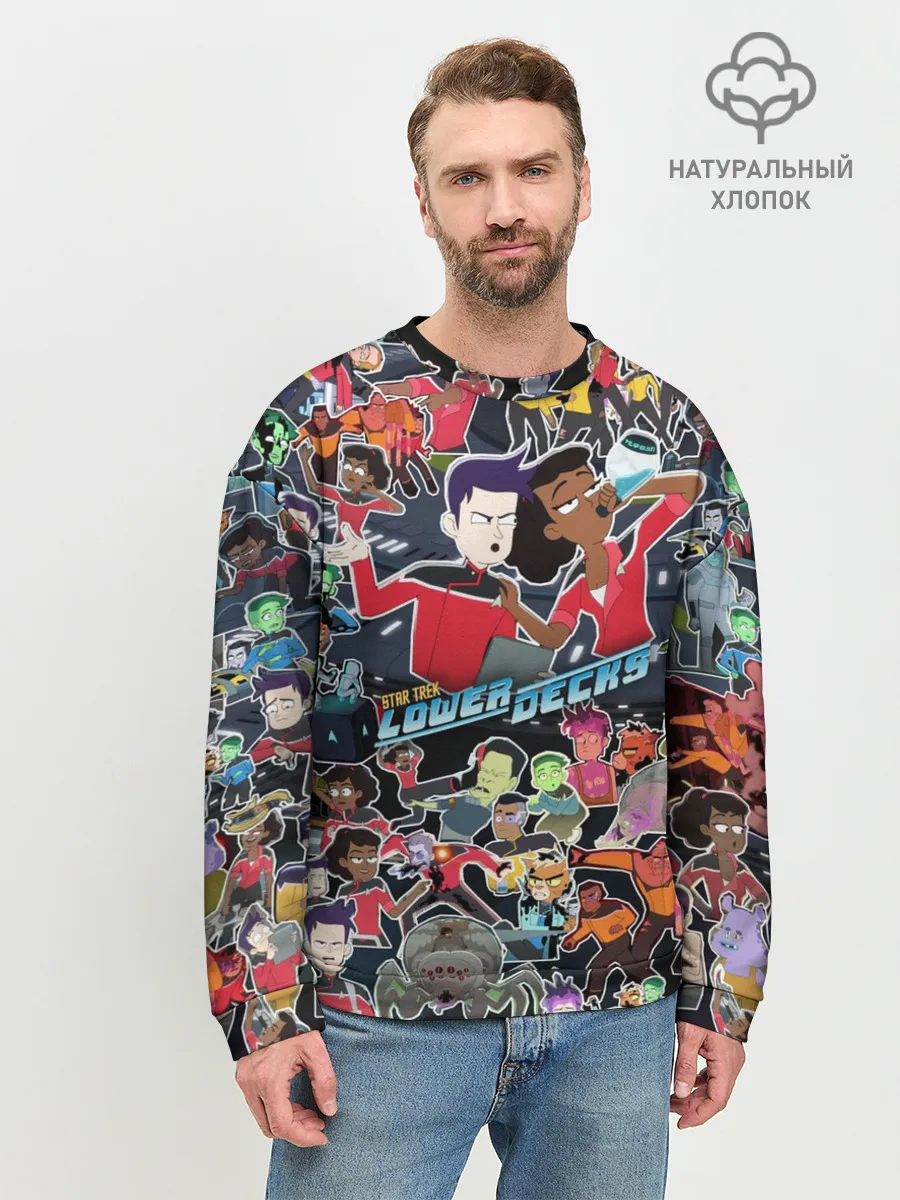 Мужской свитшот базовый / Нижние палубы стикерпак