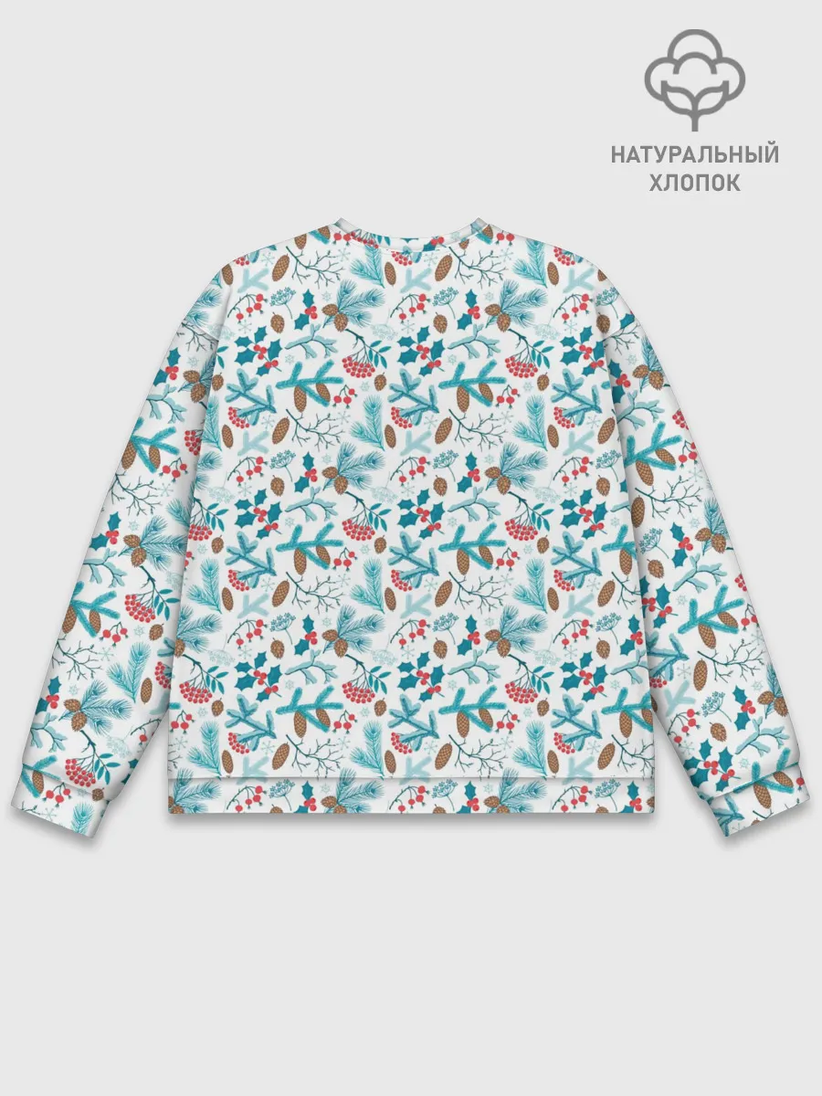 Мужской свитшот базовый / Морозная Зимняя Свежесть