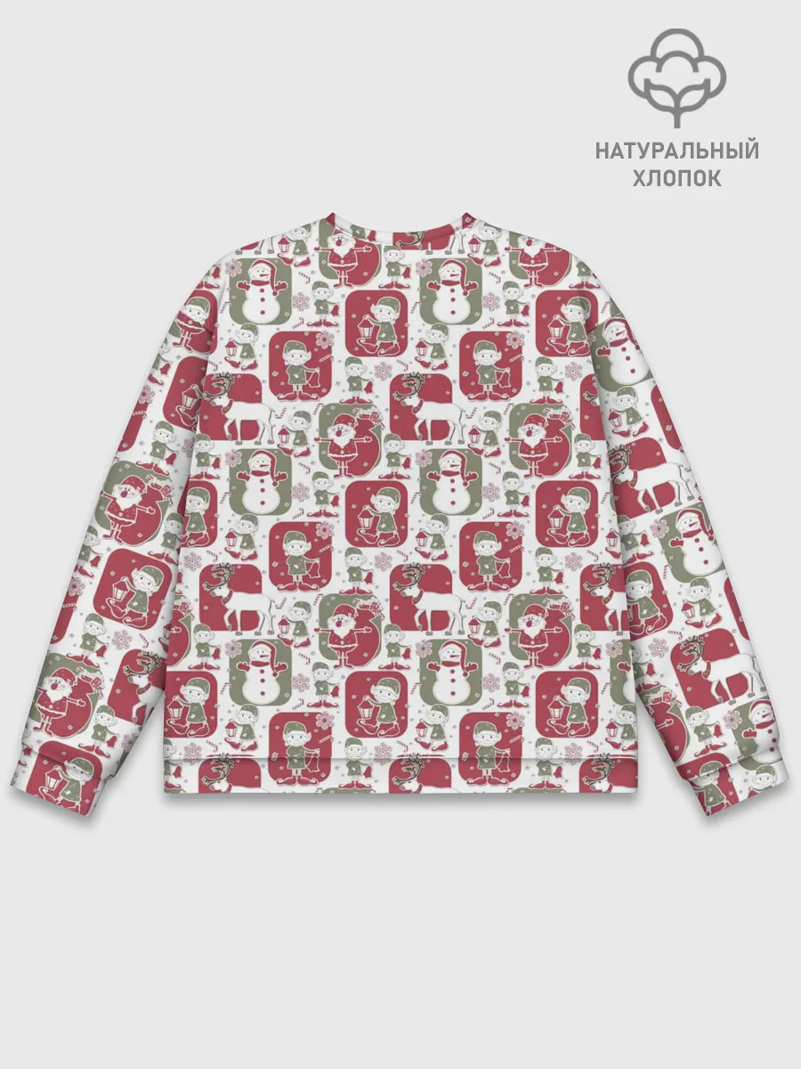 Мужской свитшот базовый / Санта везёт подарки