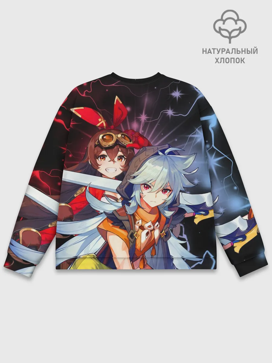 Мужской свитшот базовый / Рэйзор и Эмбер, Genshin Impact