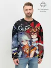 Мужской свитшот базовый / Рэйзор и Эмбер, Genshin Impact