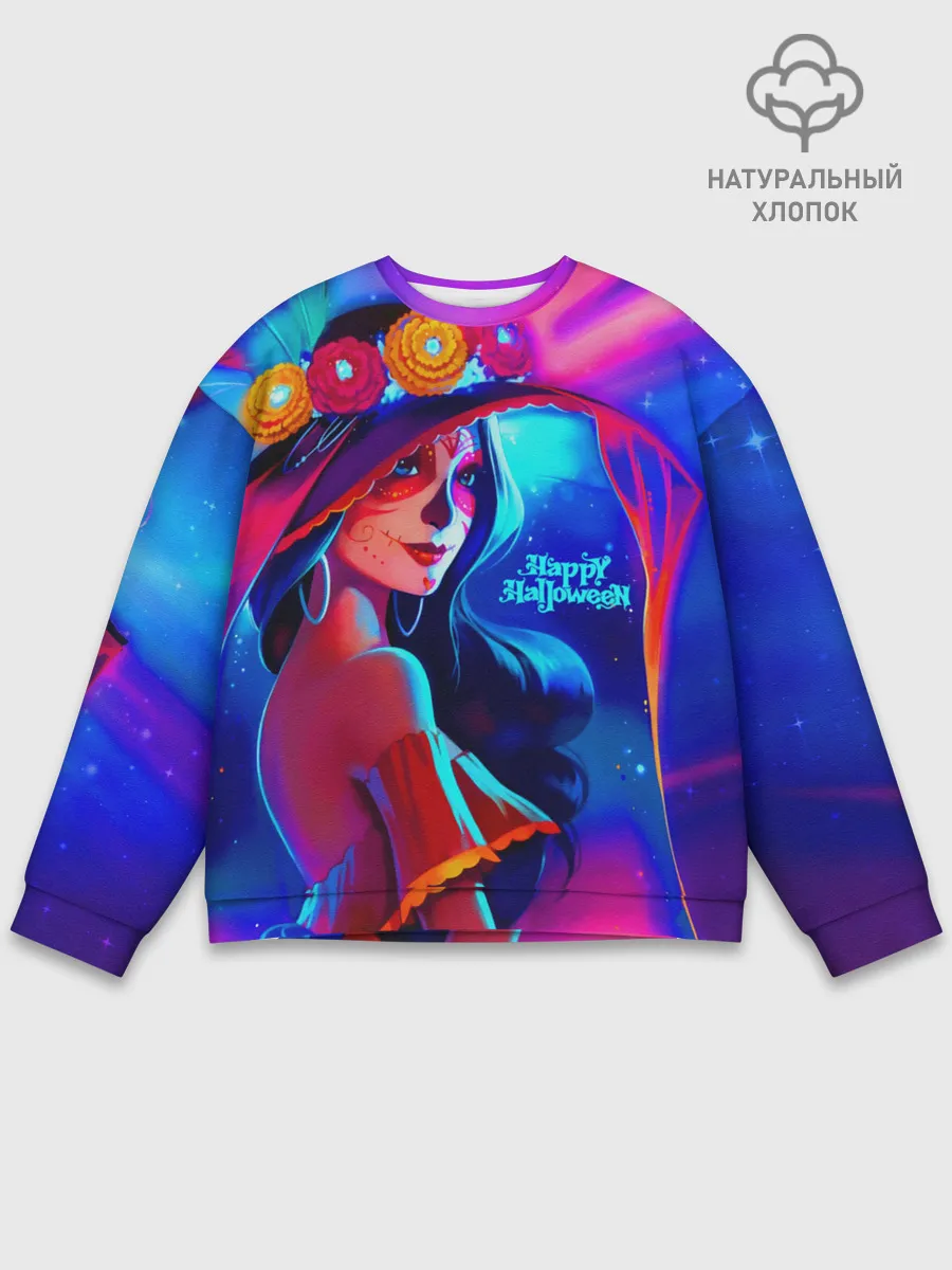 Мужской свитшот базовый / Неоновая ведьма