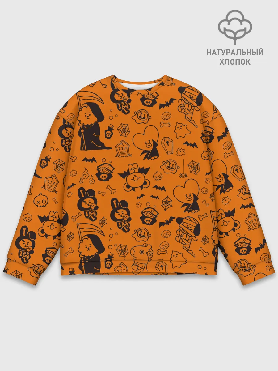Мужской свитшот базовый / Spooky Halloween BT21 | BTS