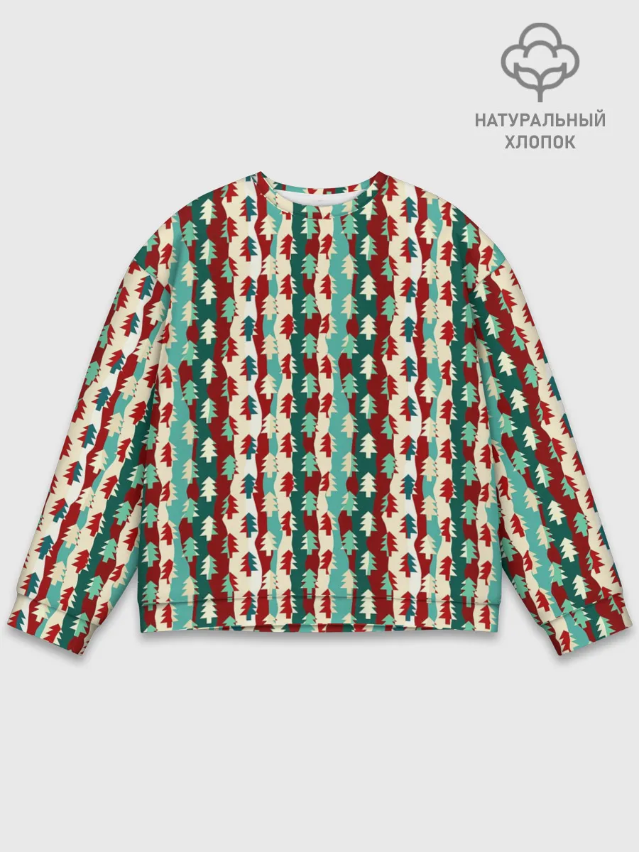 Мужской свитшот базовый / Маленькие Ёлочки