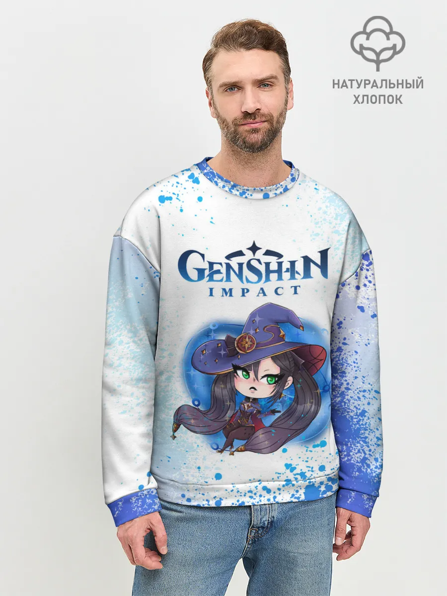 Мужской свитшот базовый / Мона | Геншин Импакт