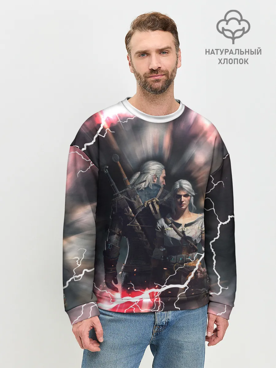 Мужской свитшот базовый / Цирилла | Геральт
