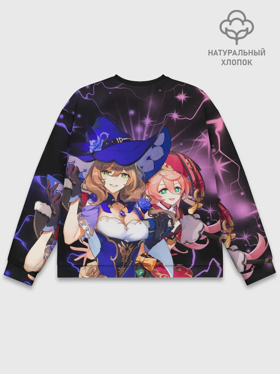 Мужской свитшот базовый / Янь Фэй и Лиза, Genshin Impact