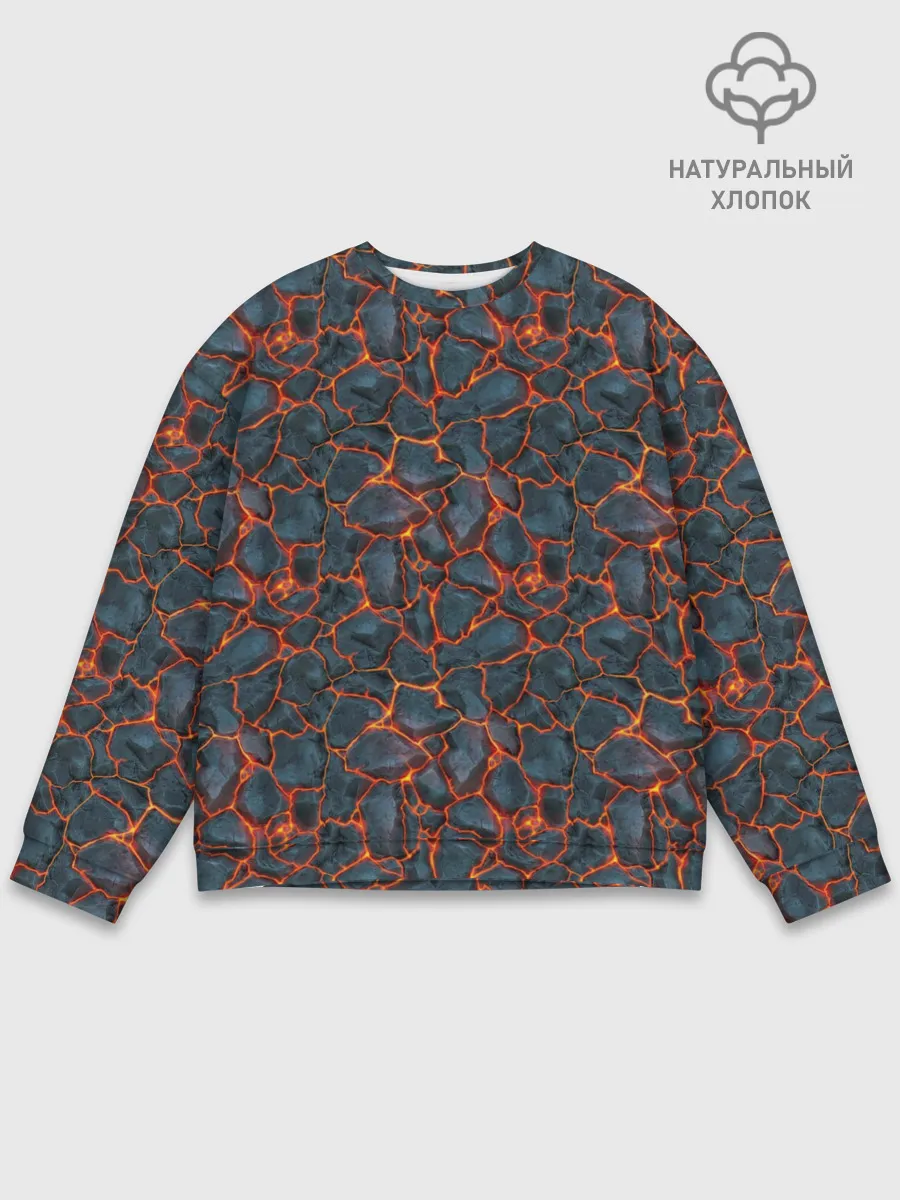 Мужской свитшот базовый / неоновая лава