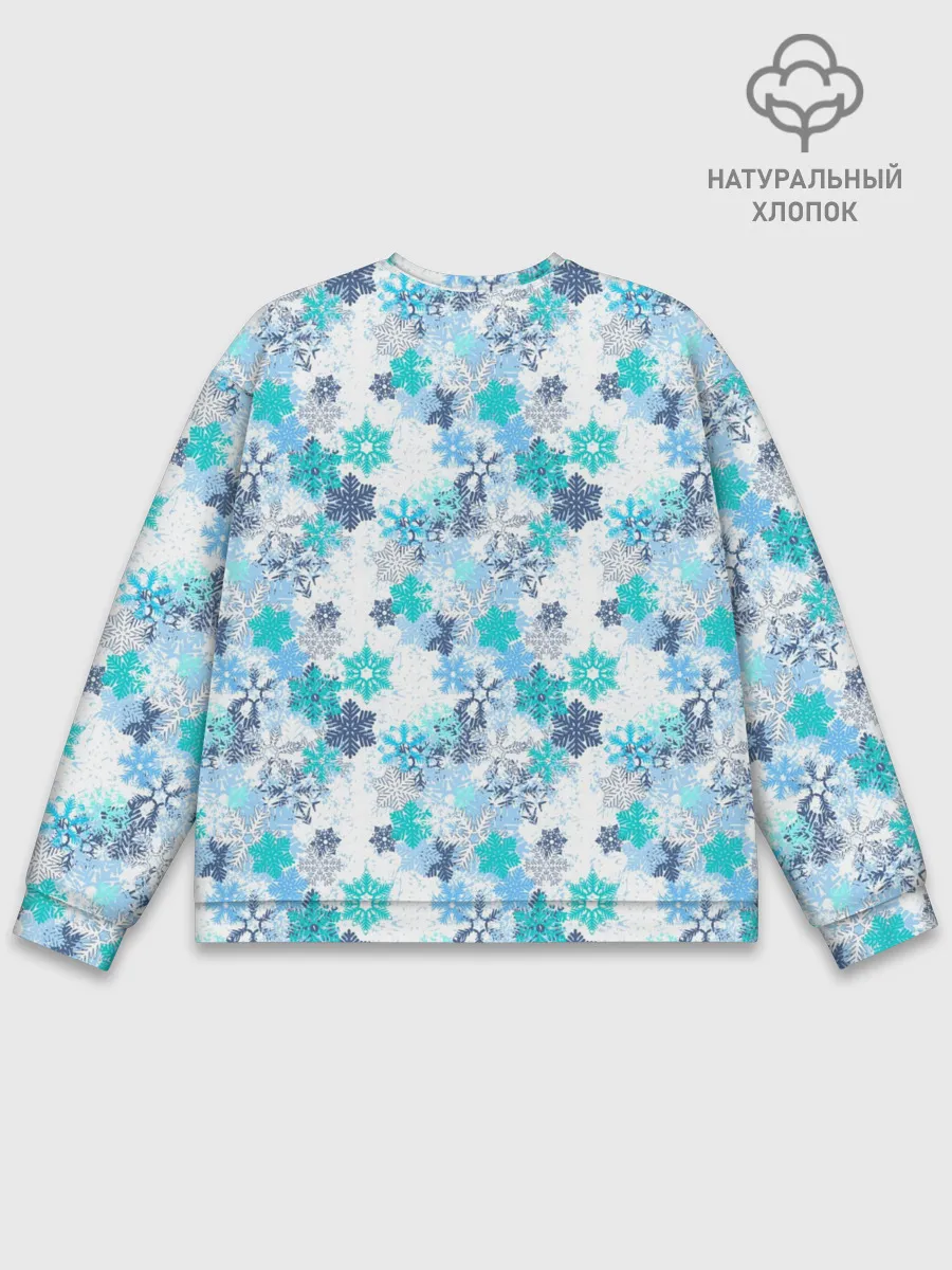 Мужской свитшот базовый / Зимние Снежные Узоры