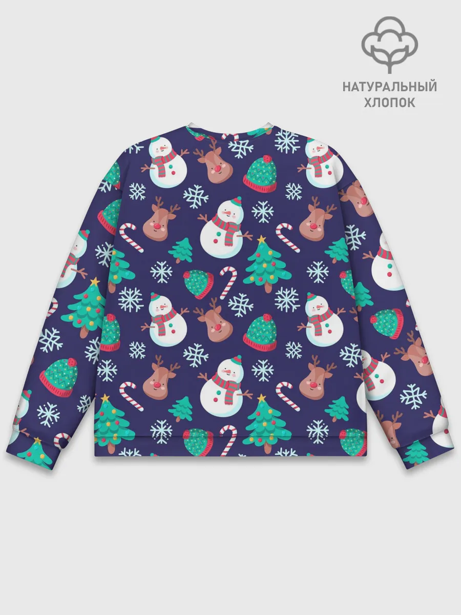 Мужской свитшот базовый / Рождественский Паттерн!