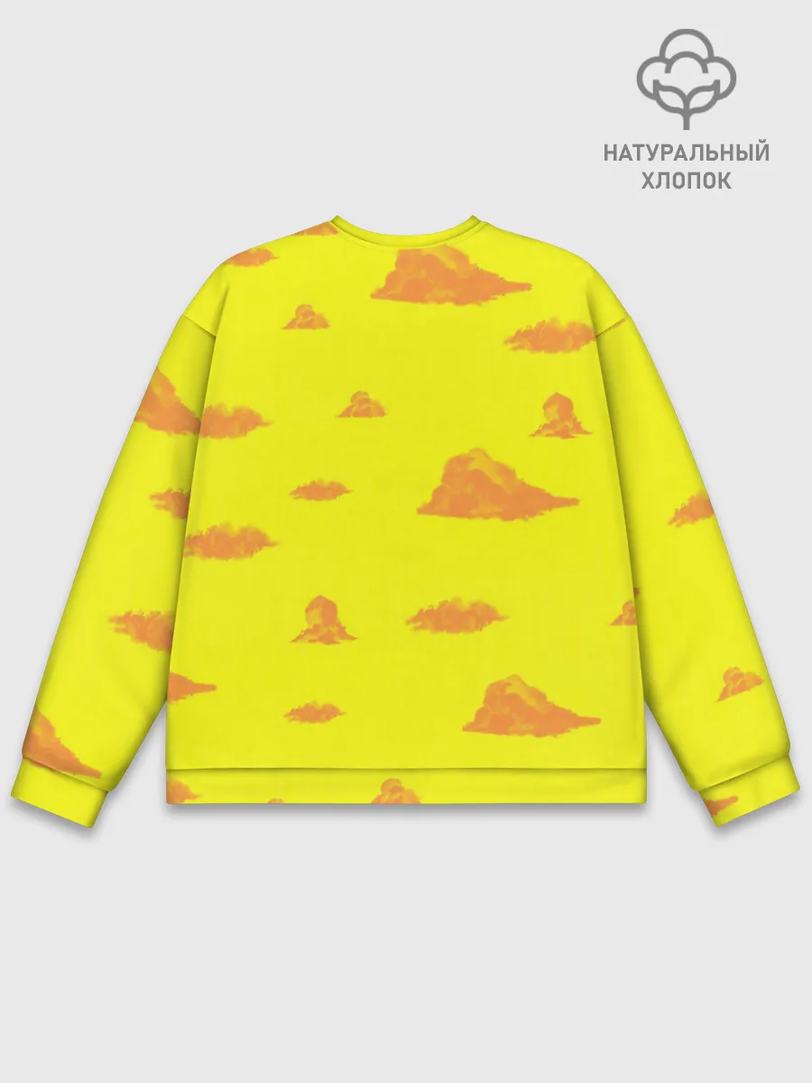 Мужской свитшот базовый / Рыжие облака
