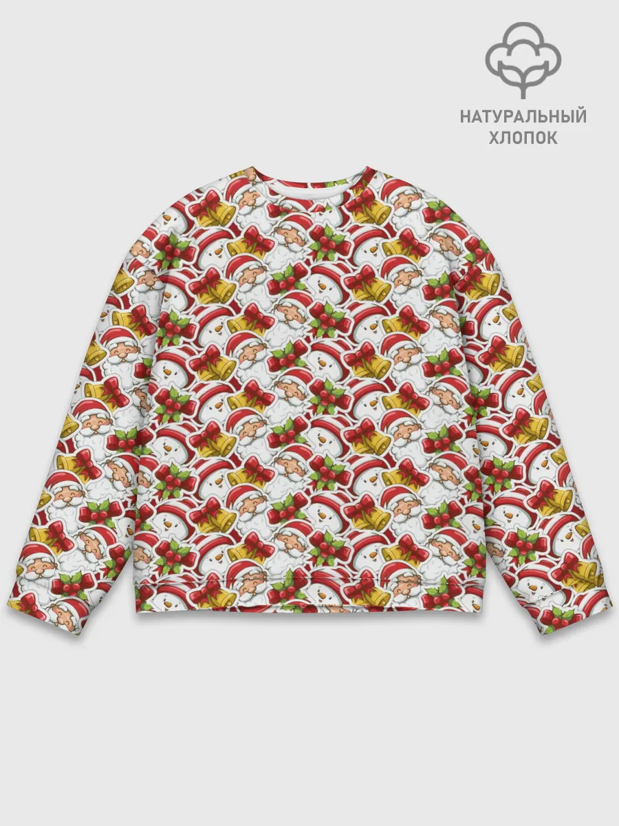 Мужской свитшот базовый / Дед Мороз и Снеговик