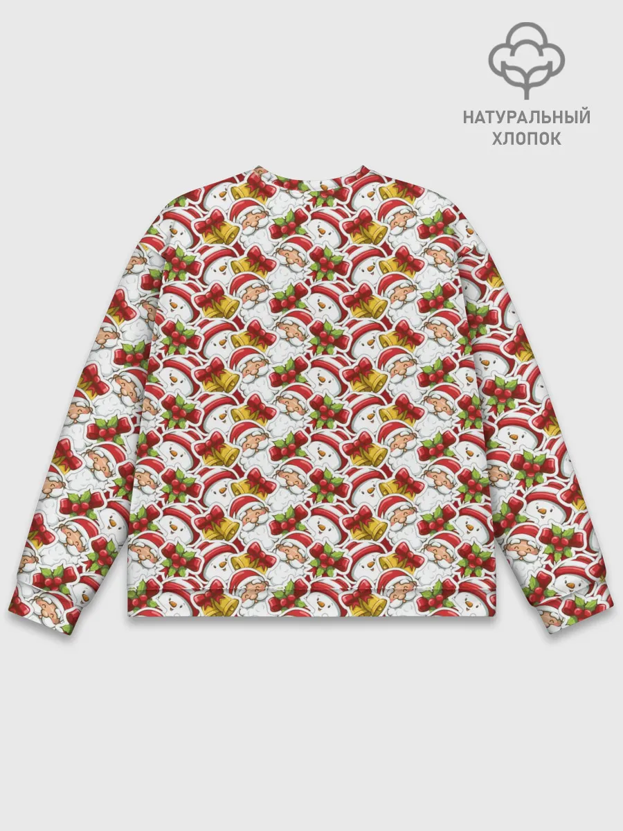 Мужской свитшот базовый / Дед Мороз и Снеговик