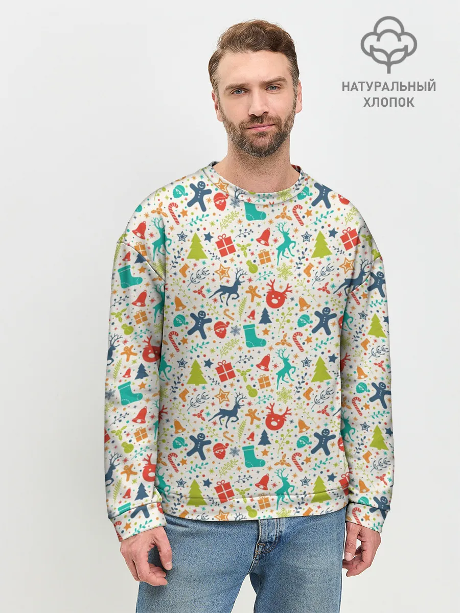 Мужской свитшот базовый / Символика Нового Года