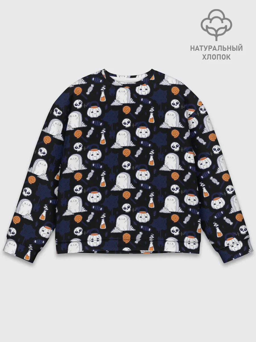 Мужской свитшот базовый / Patern Halloween 7