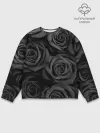 Мужской свитшот базовый / Черные розы