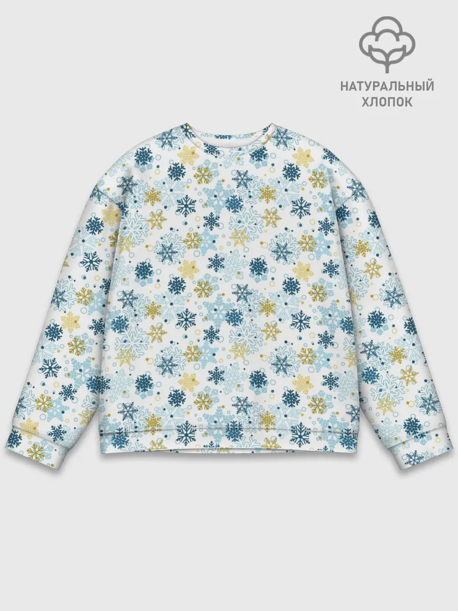 Мужской свитшот базовый / Снежинки Кружатся