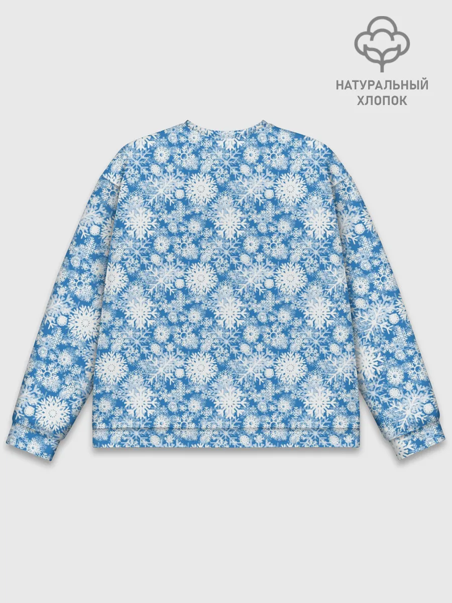 Мужской свитшот базовый / Узоры Снежных Хлопьев