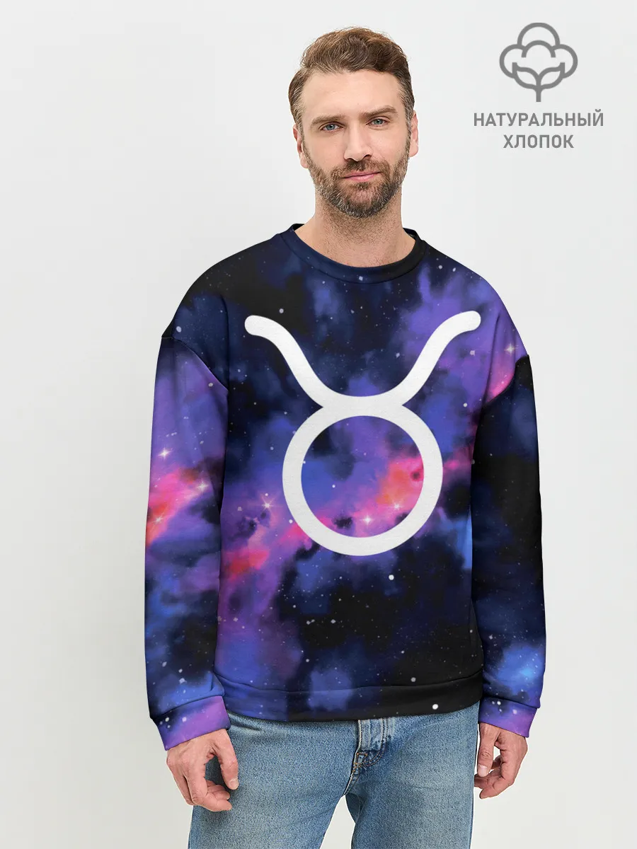 Мужской свитшот базовый / Телец / Taurus, Знак зодиака