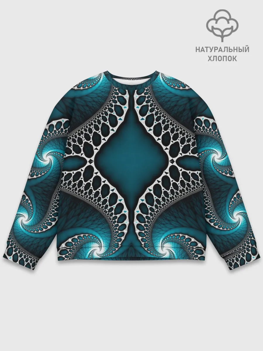 Мужской свитшот базовый / Узор, От Которого Не Отведешь Взгляд