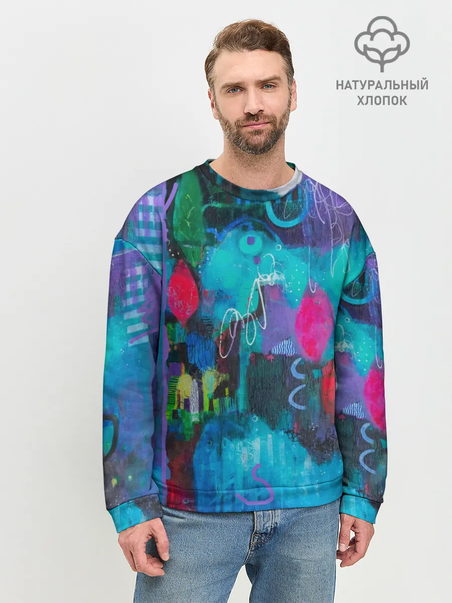 Мужской свитшот базовый / Морская глубина