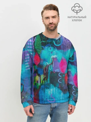 Мужской свитшот базовый / Морская глубина