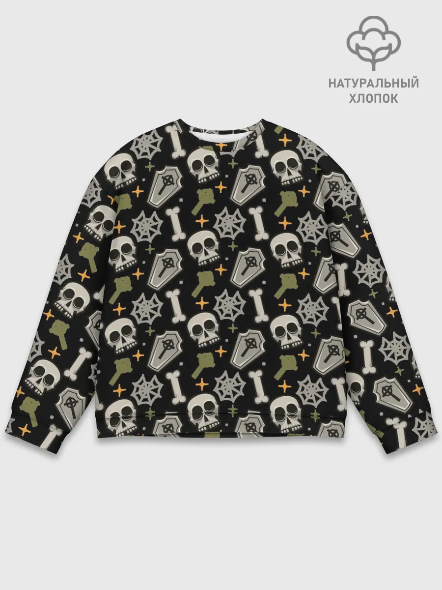 Мужской свитшот базовый / Patern Halloween 18