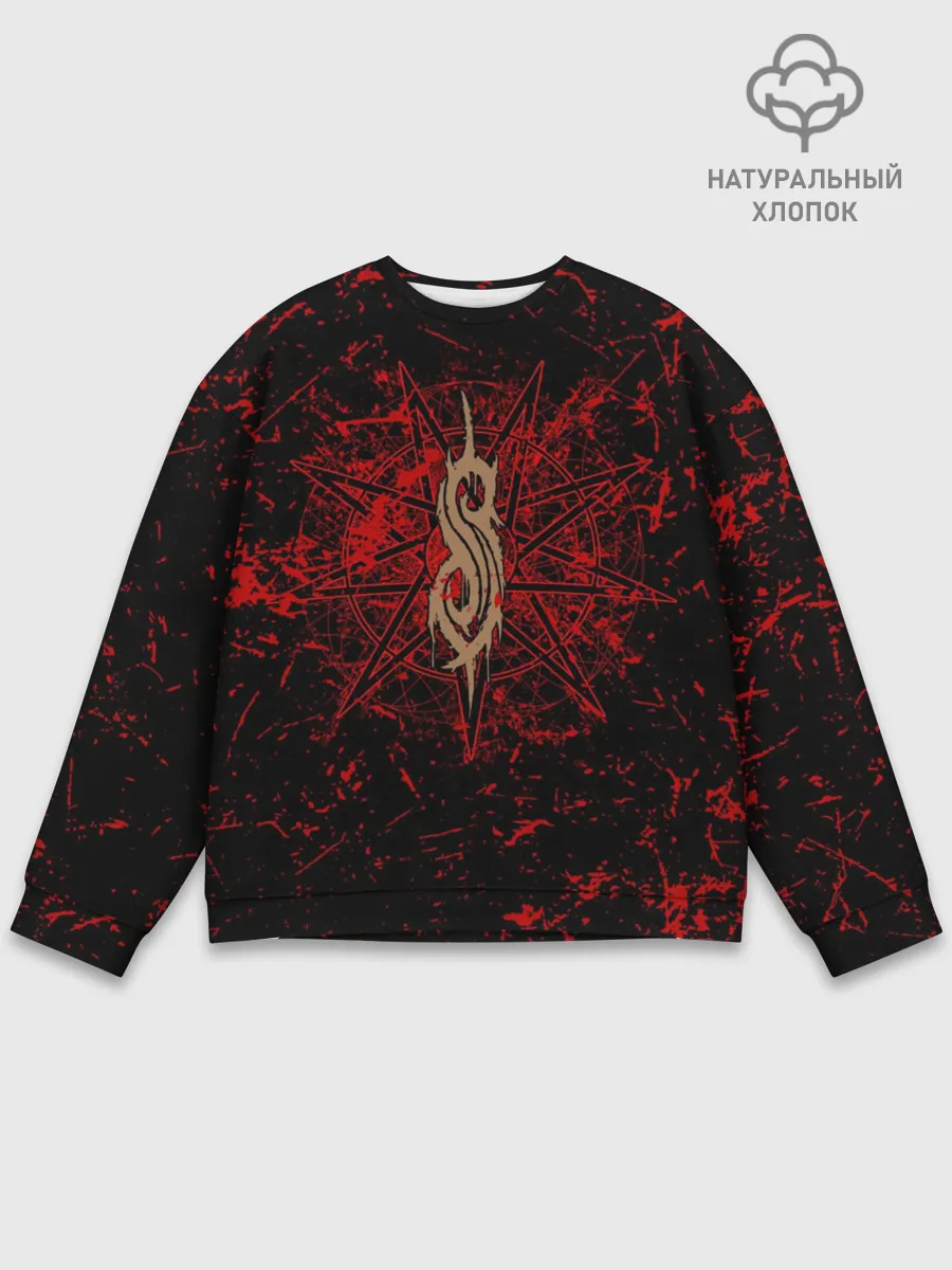 Мужской свитшот базовый / Slipknot RED | Рок Слипкнот