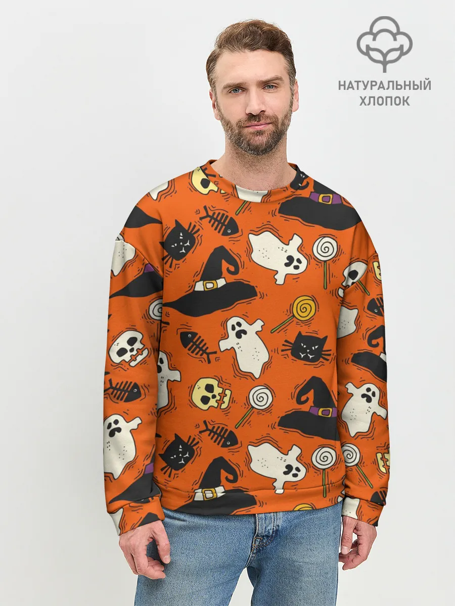 Мужской свитшот базовый / Хэллоуинские шалости