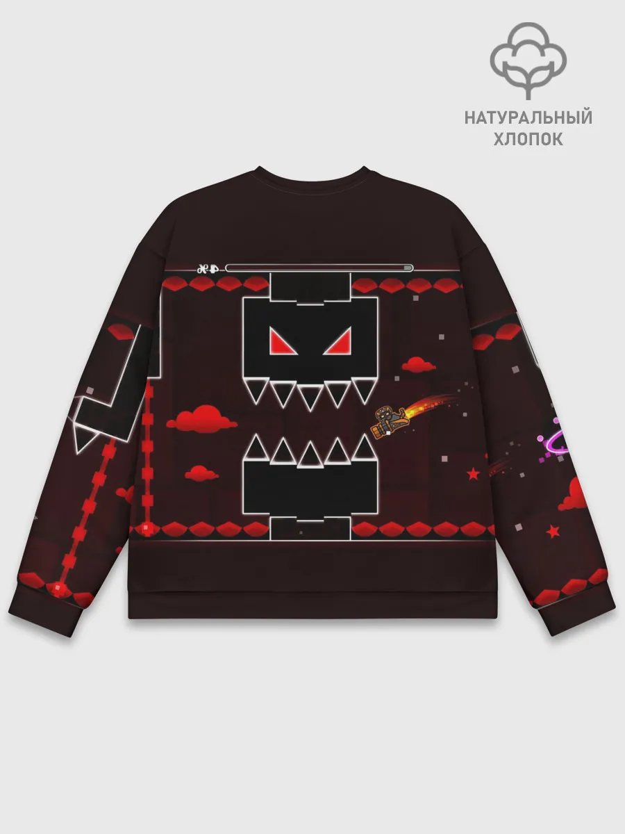 Мужской свитшот базовый / Geometry Dash game
