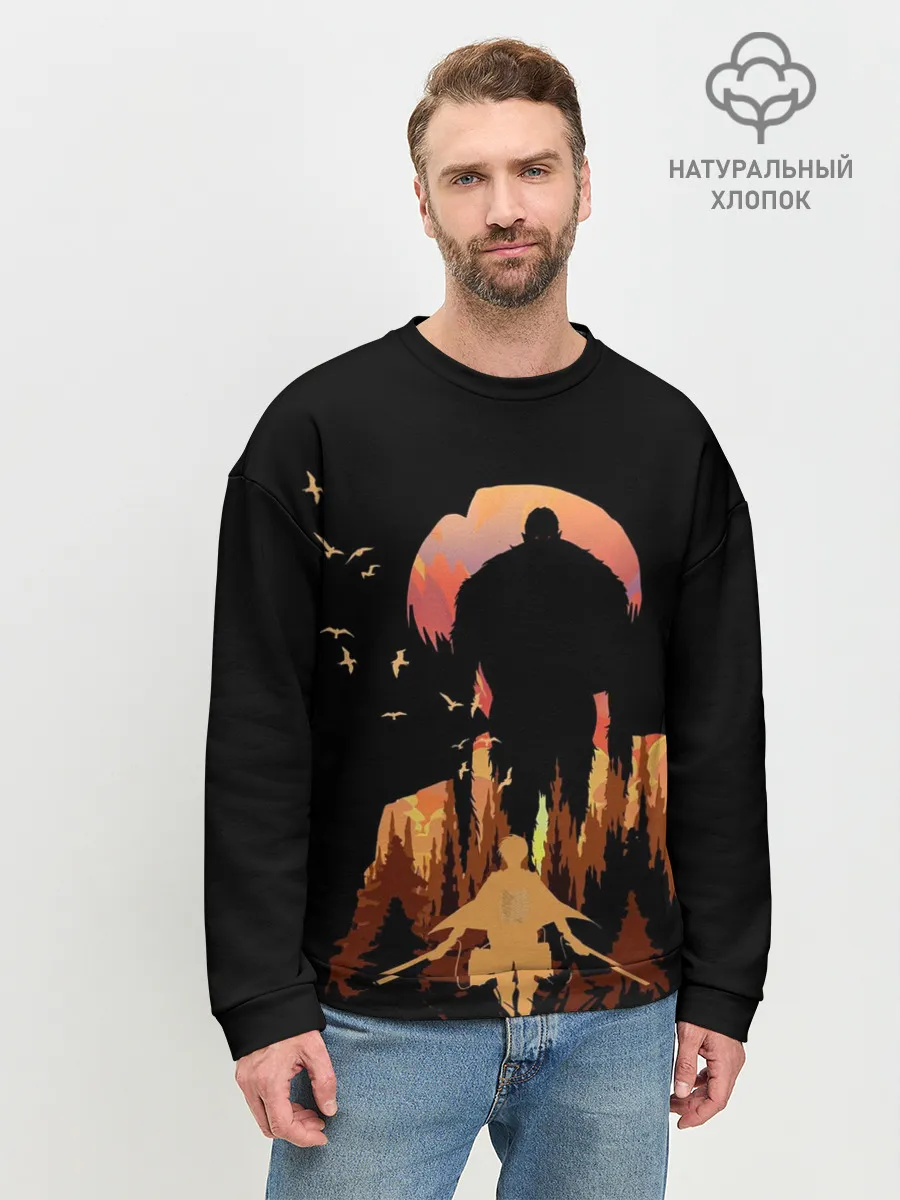 Мужской свитшот базовый / Леви и титан