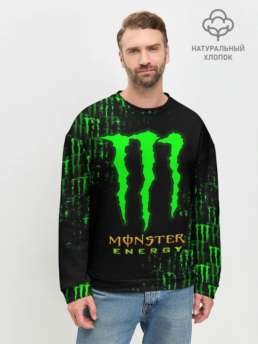 Мужской свитшот базовый / MONSTER ENERGY NEON | МОНСТЕР НЕОН