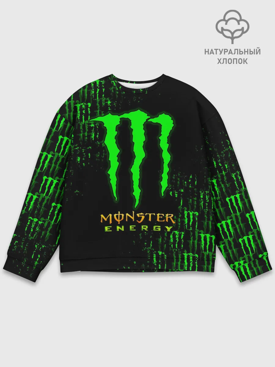 Мужской свитшот базовый / MONSTER ENERGY NEON | МОНСТЕР НЕОН