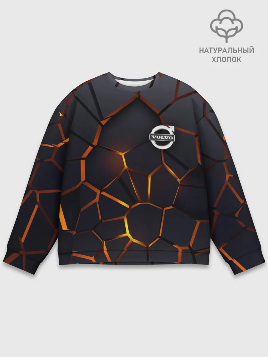 Мужской свитшот базовый / Volvo 3D геометрия