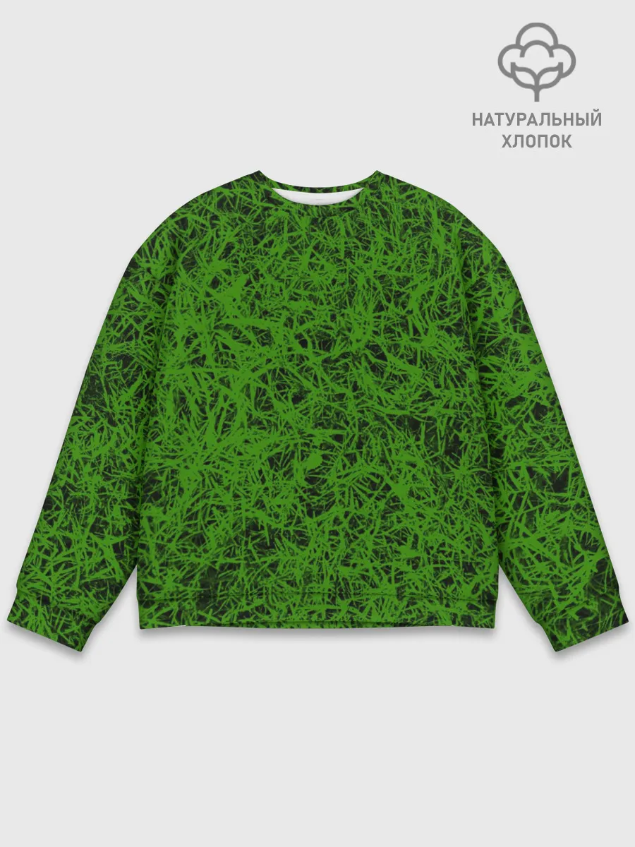 Мужской свитшот базовый / зелёный паттерн