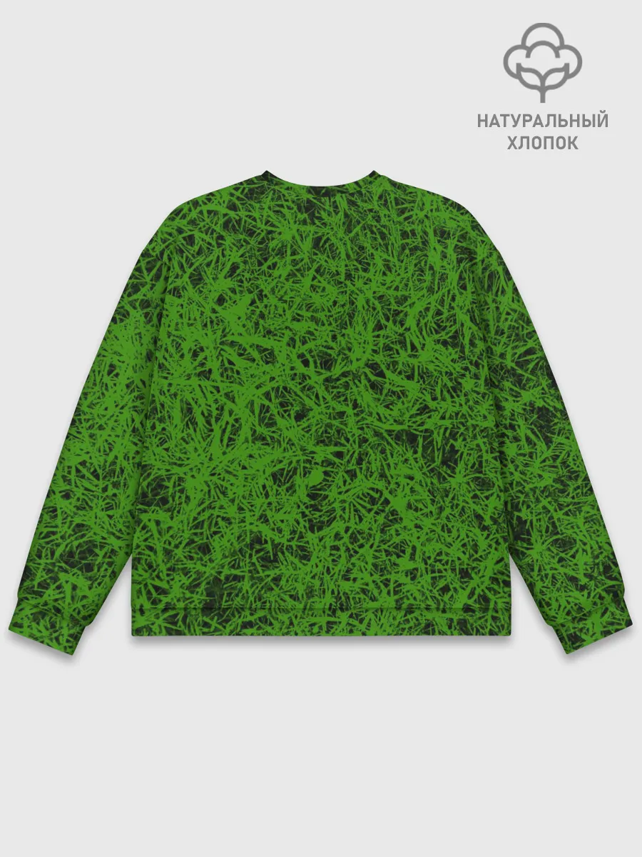 Мужской свитшот базовый / зелёный паттерн