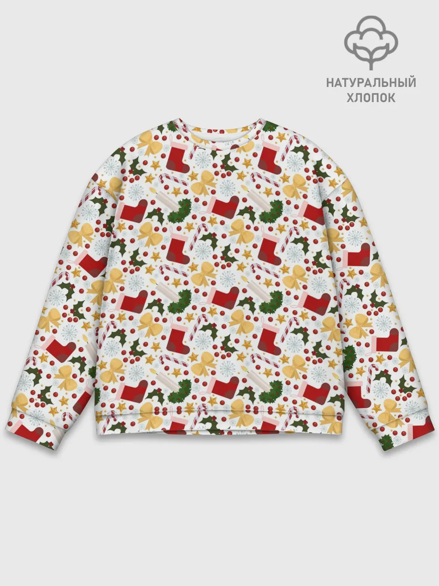 Мужской свитшот базовый / Рождественские Чулки