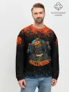 Мужской свитшот базовый / ПУГАЛО ИЗ ТЫКВЫ | HALLOWEEN