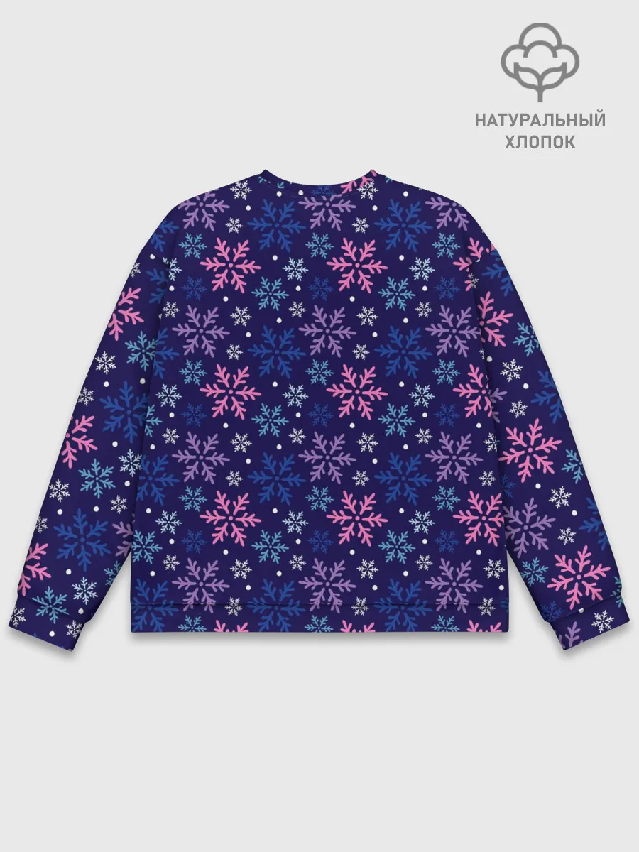 Мужской свитшот базовый / Ночные Снежинки