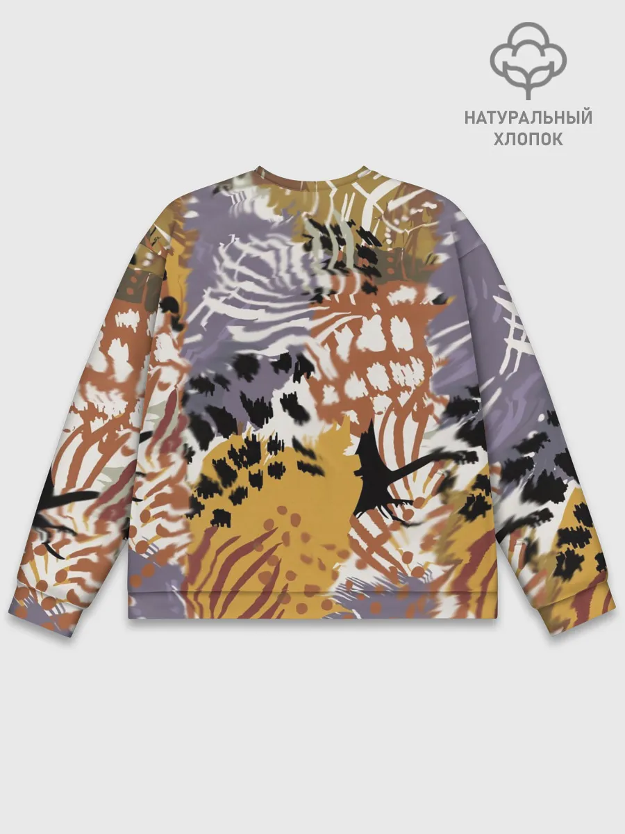 Мужской свитшот базовый / Зебра Пятнистая