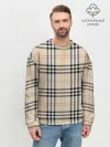 Мужской свитшот базовый / клетчатый принт в стиле Burberry