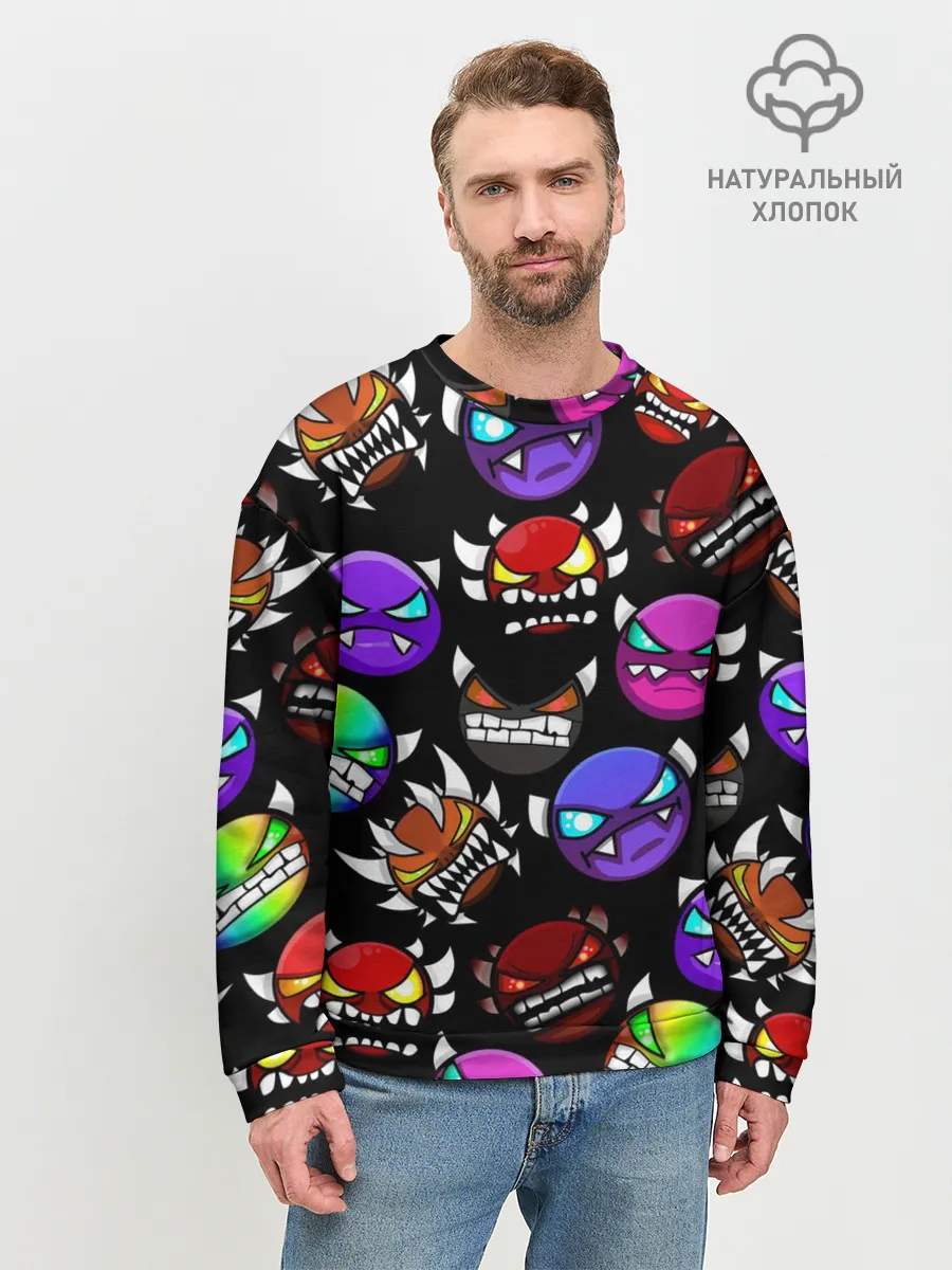 Мужской свитшот базовый / Geometry Dash Demons