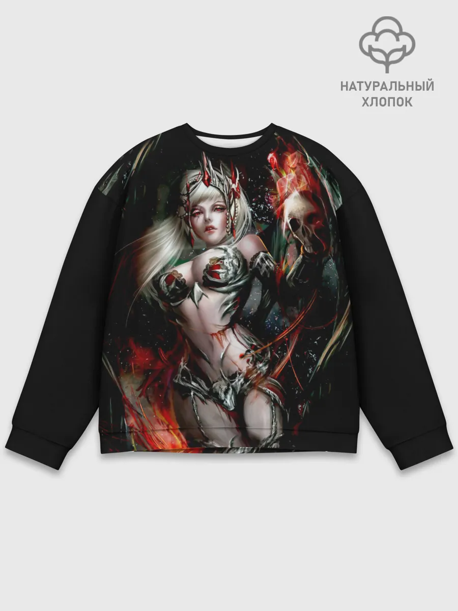 Мужской свитшот базовый / Ведьма с красными глазами